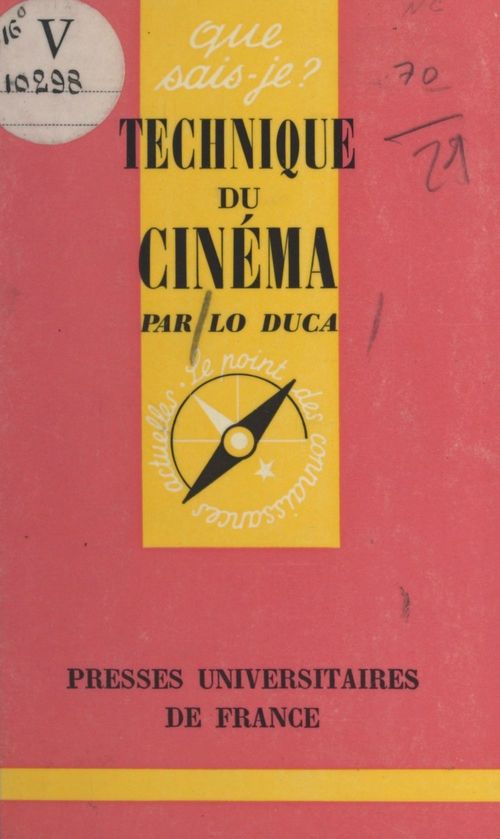 ebook cover of Technique du cinéma, by Giuseppe maria Lo duca