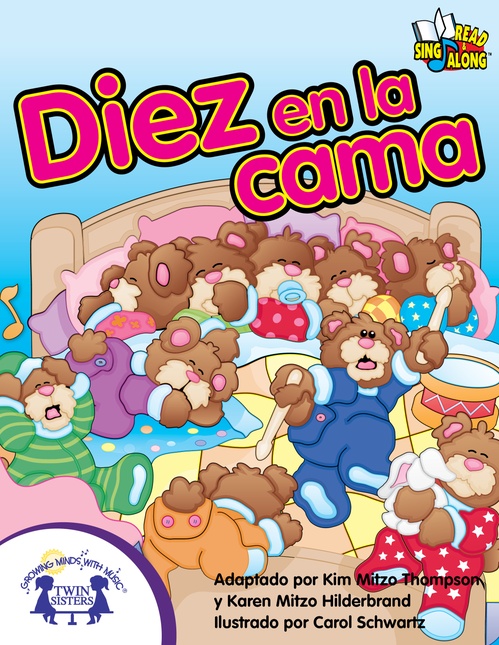 ebook cover of Diez en la Cama, by Kim Mitzo Thompson, Karen Mitzo Hilderbrand