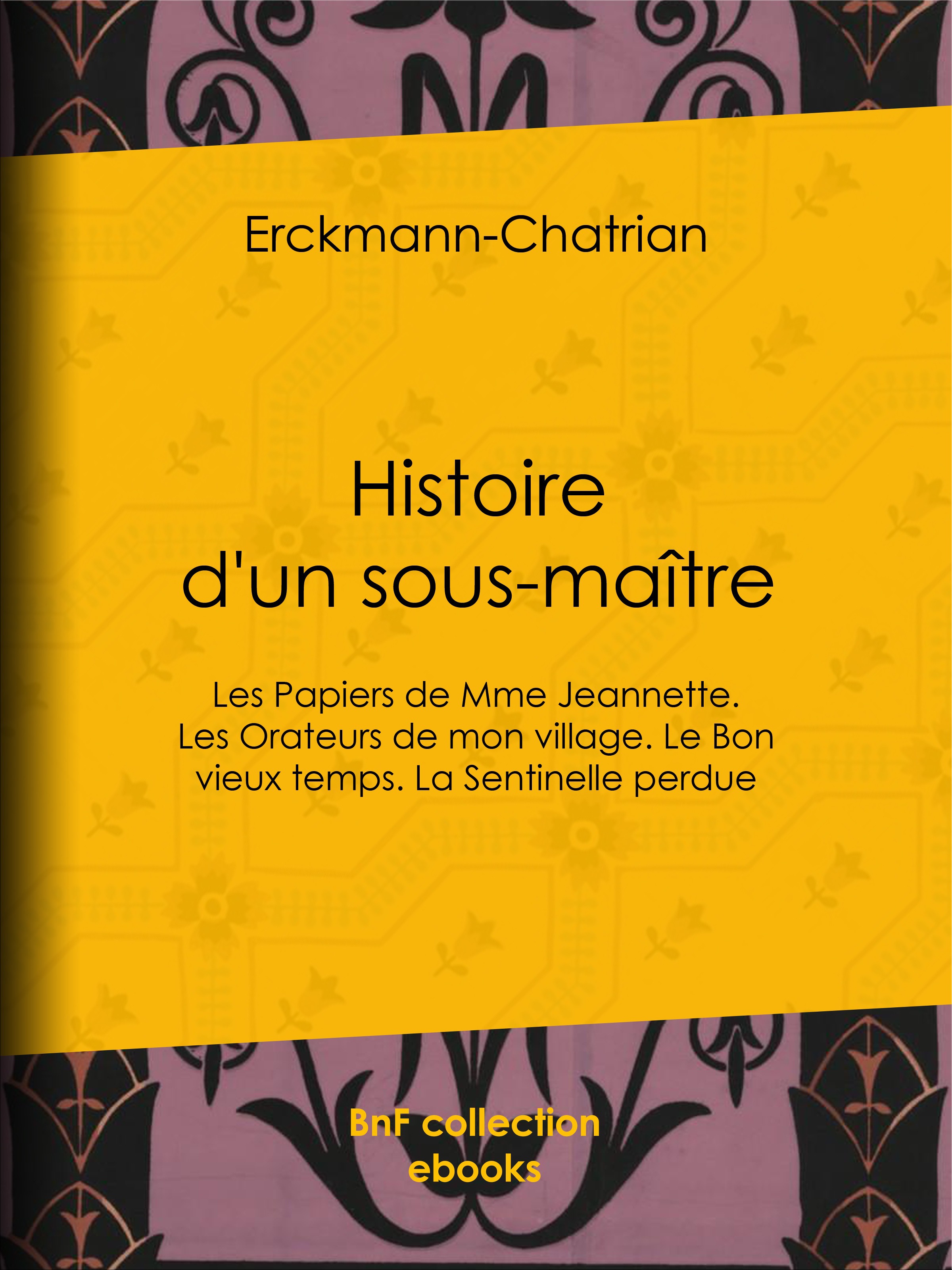 ebook cover of Histoire d'un sous-maître, by Erckmann-Chatrian