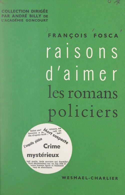 ebook cover of Les romans policiers, by Francois Fosca