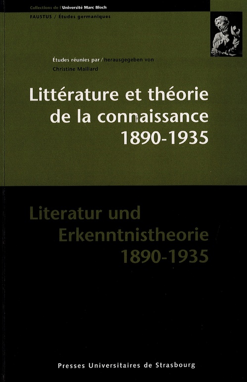 ebook cover of Littérature et théorie de la connaissance 1890-1935/Literatur und Erkenntnistheorie 1890-1935, by