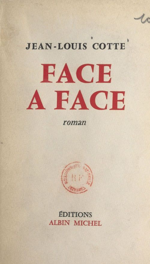 Couverture ebook de Face à face, de Jean-Louis Cotte