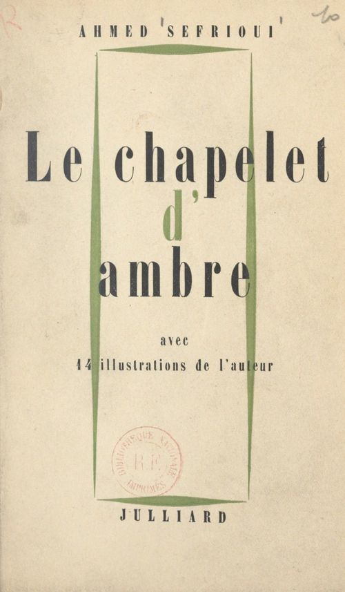 ebook cover of Le chapelet d'ambre, by Ahmed Sefrioui