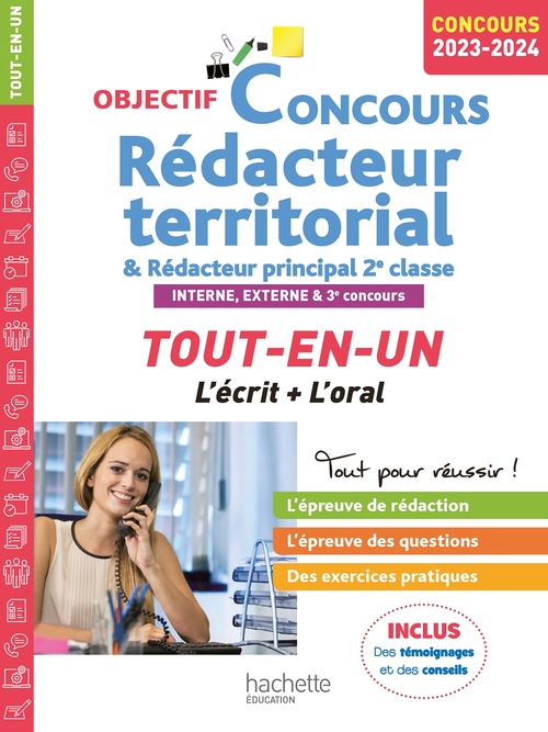 ebook cover of Objectif Concours Rédacteur territorial et rédacteur principal 2023 : externe, interne et 3e voie, by Bernard Delhoume