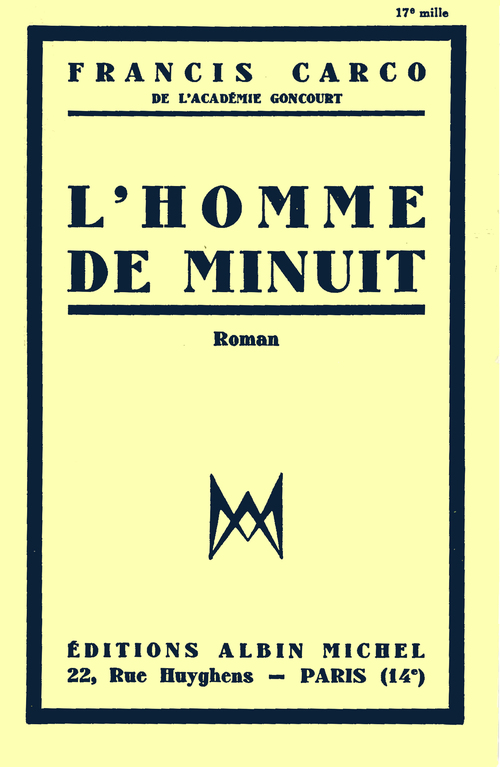 ebook cover of L'Homme de minuit, by Francis Carco