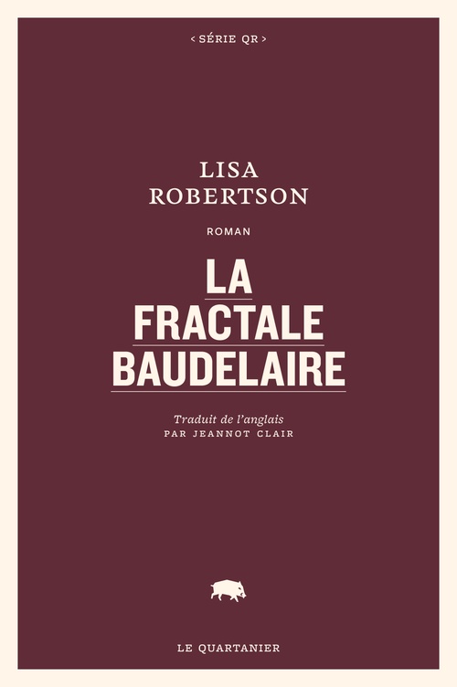 Couverture ebook de La fractale Baudelaire, de Lisa Robertson