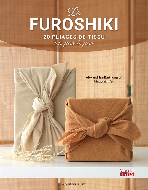 Couverture ebook de Le furoshiki : 20 pliages de tissu en pas à pas, de Alexandrine Barthomeuf