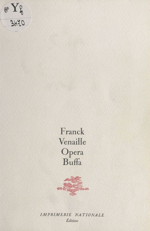 ebook cover of Opéra buffa, by Franck Venaille