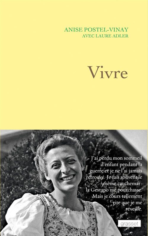 Couverture ebook de Vivre, de Laure Adler, Anise Postel-Vinay