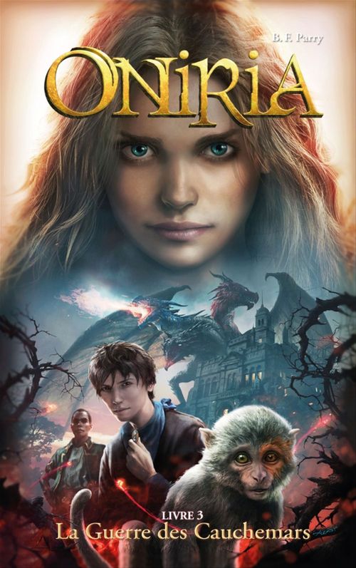 Couverture ebook de Oniria - Tome 3 - La Guerre des Cauchemars, co-édition Hachette/Hildegarde, de B. F. Parry