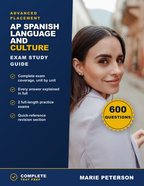Couverture ebook de AP Spanish Language and Culture Exam Study Guide, de Marie Peterson