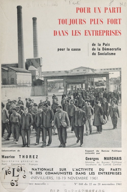 Couverture ebook de Pour un Parti toujours plus fort dans les entreprises, de Georges Marchais, Maurice Thorez