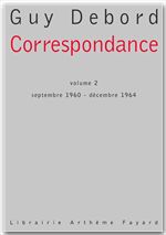 Couverture ebook de Correspondance, de Guy Debord