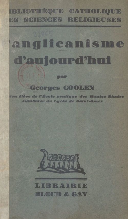 ebook cover of L'anglicanisme d'aujourd'hui, by Georges Coolen