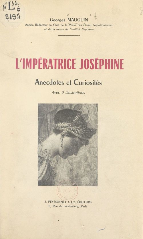 ebook cover of L'impératrice Joséphine, by Georges Mauguin