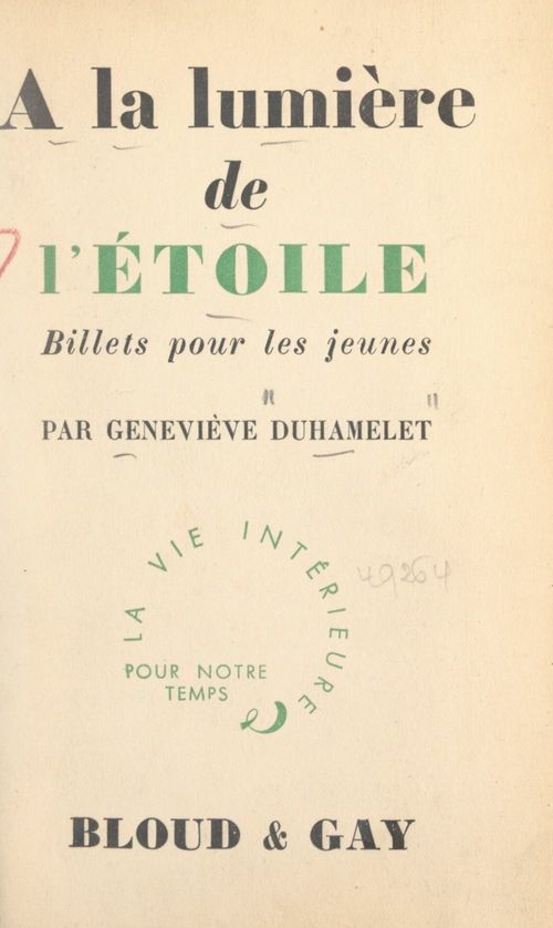 Couverture ebook de À la lumière de l'étoile, de Genevieve Duhamelet
