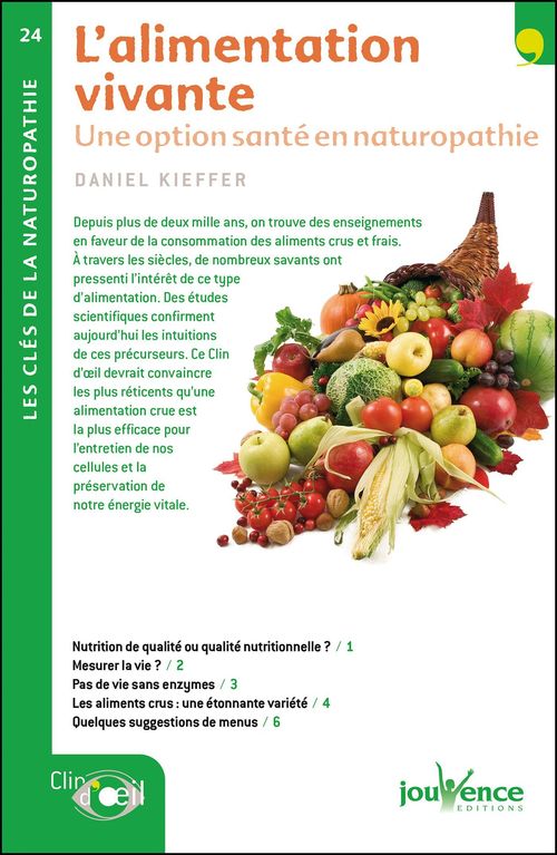 Couverture ebook de L'alimentation vivante, de Daniel Kieffer