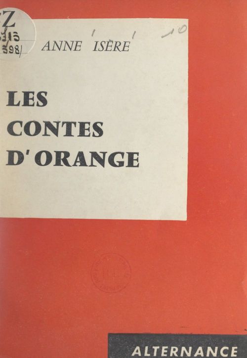 ebook cover of Les contes d'orange, by Anne Isere