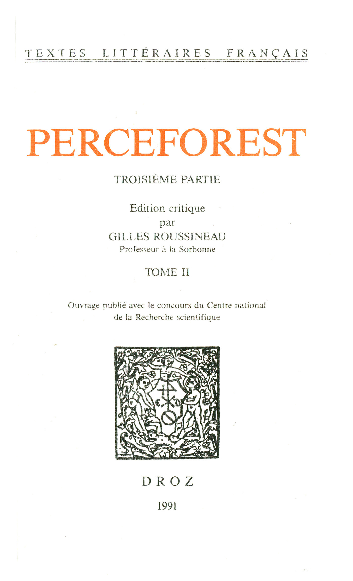 ebook cover of Le Roman de Perceforest. Troisième partie, tome II, by