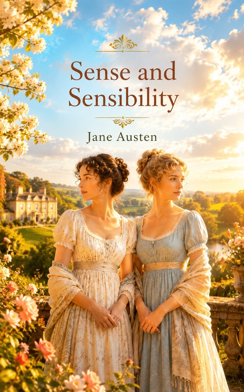 Couverture ebook de Sense and Sensibility, de Jane Austen