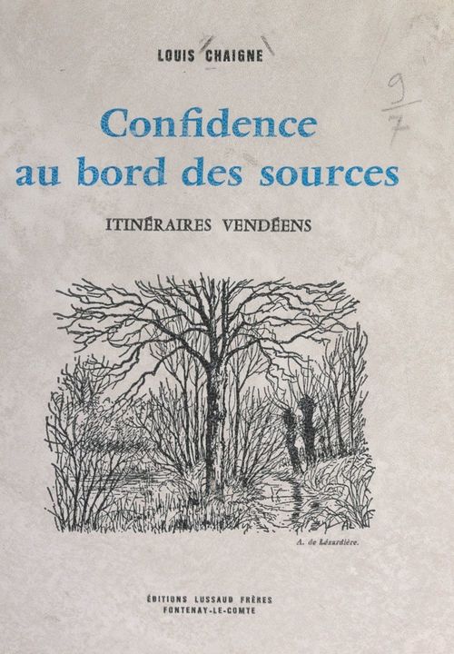 Couverture ebook de Confidence au bord des sources, de Louis Chaigne