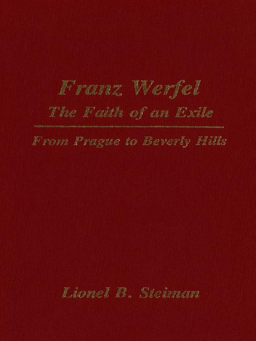 ebook cover of Franz Werfel: The Faith of an Exile, by Lionel Steiman