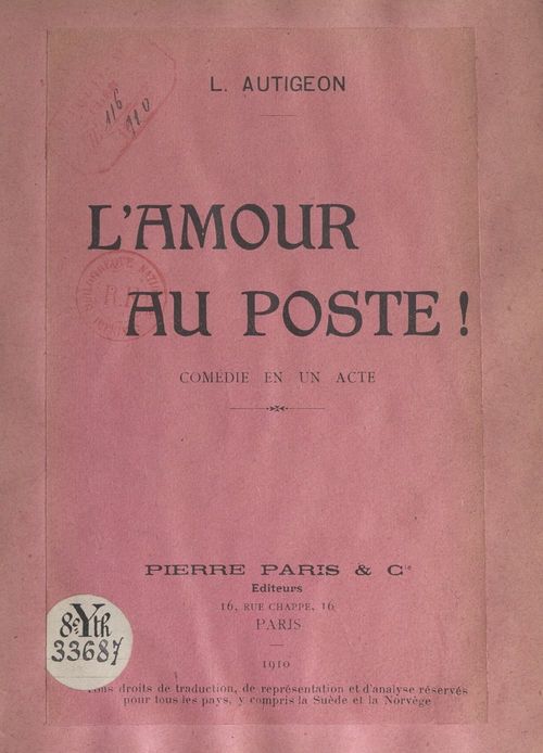ebook cover of L'amour au poste !, by Louis Autigeon