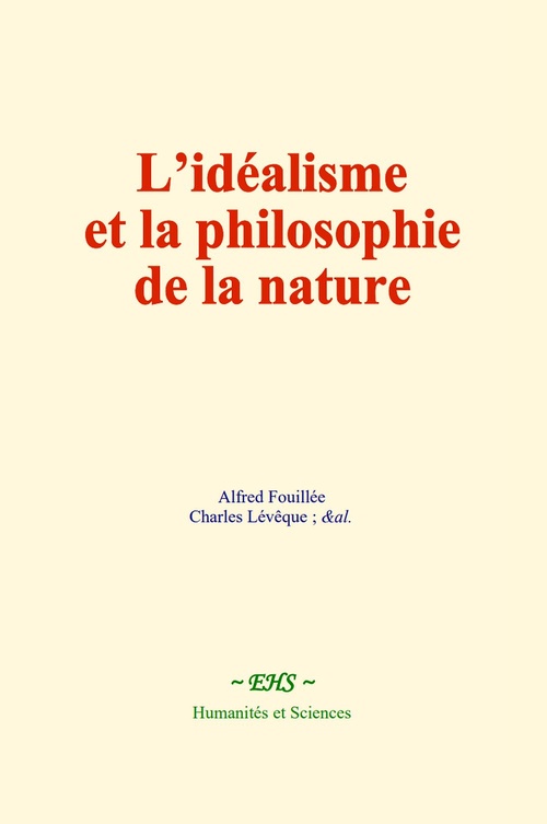 ebook cover of L'idéalisme et la philosophie de la nature, by J.-B. Antoine Rimbaud