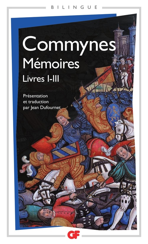 Couverture ebook de Mémoires (Livres I à III) - édition bilingue français - ancien français, de Philippe de Commynes