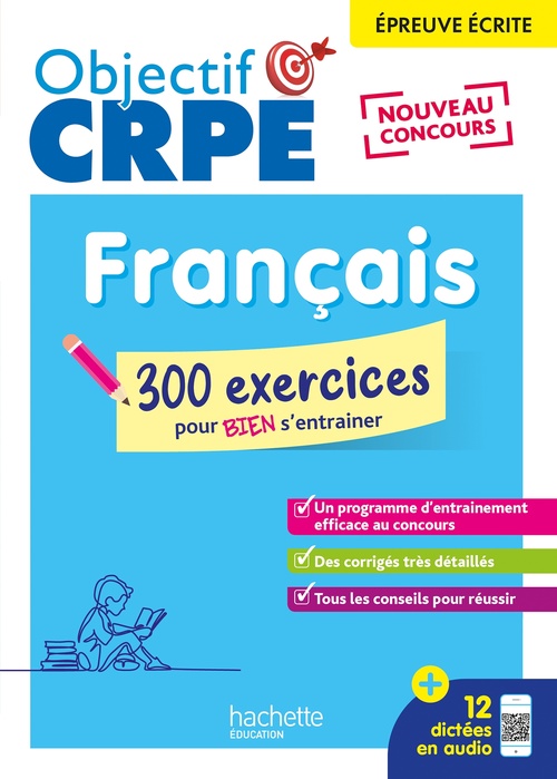 ebook cover of Objectif CRPE 2026 - Français - 300 exercices pour bien s'entraîner - épreuve écrite d'admissibilité, by Elise Hennion-Brung, Pascale Lopez