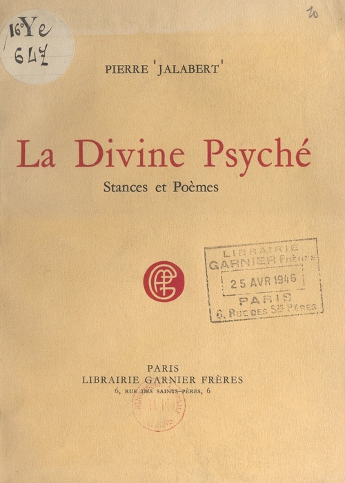 ebook cover of La divine psyché, by Pierre Jalabert