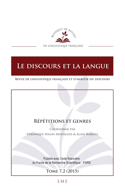 ebook cover of Répétitions et genres, by Véronique Magri-Mourgues, Alain Rabatel