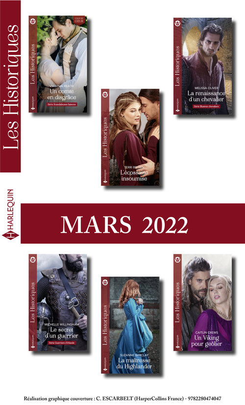 ebook cover of Pack mensuel Les Historiques - 6 romans (mars 2022), by Collectif
