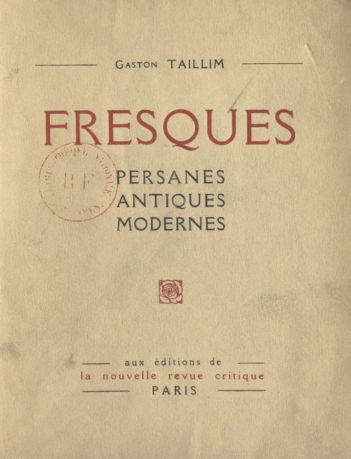 Couverture ebook de Fresques, de Gaston Taillim