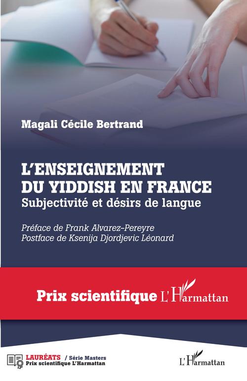 Couverture ebook de L'enseignement du yiddish en France, de Bertrand M C.