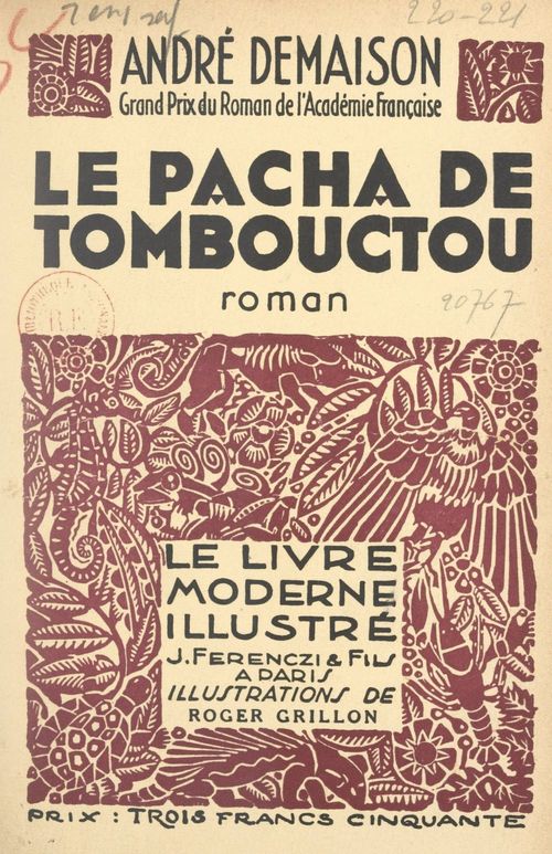 ebook cover of Le pacha de Tombouctou, by Andre Demaison