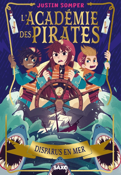Couverture ebook de L'Académie des pirates - Tome 02 Disparus en mer (e-book), de Justin Somper