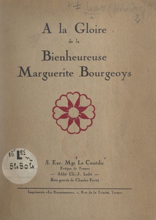ebook cover of À la gloire de la bienheureuse Marguerite Bourgeoys, by Julien Le Couedic