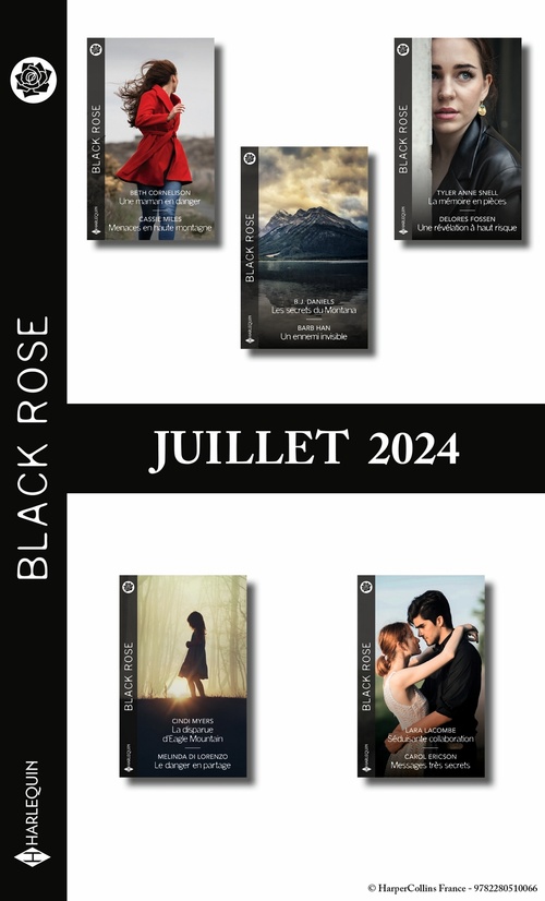 Couverture ebook de Pack mensuel Black Rose : 10 romans (Juillet 2024), de Collectif