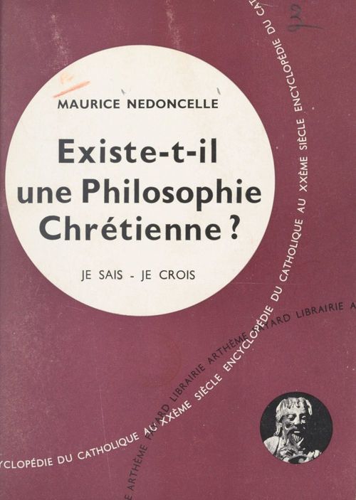 ebook cover of Je sais, je crois (1), by Maurice Nedoncelle