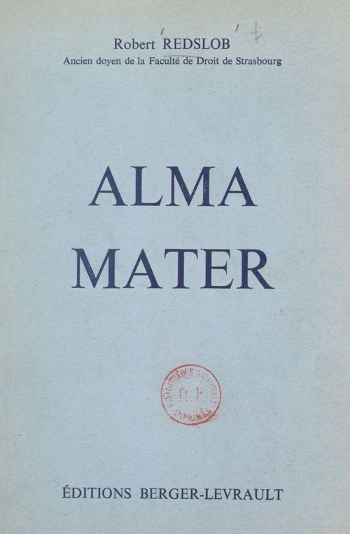 Couverture ebook de Alma mater, de Robert Redslob