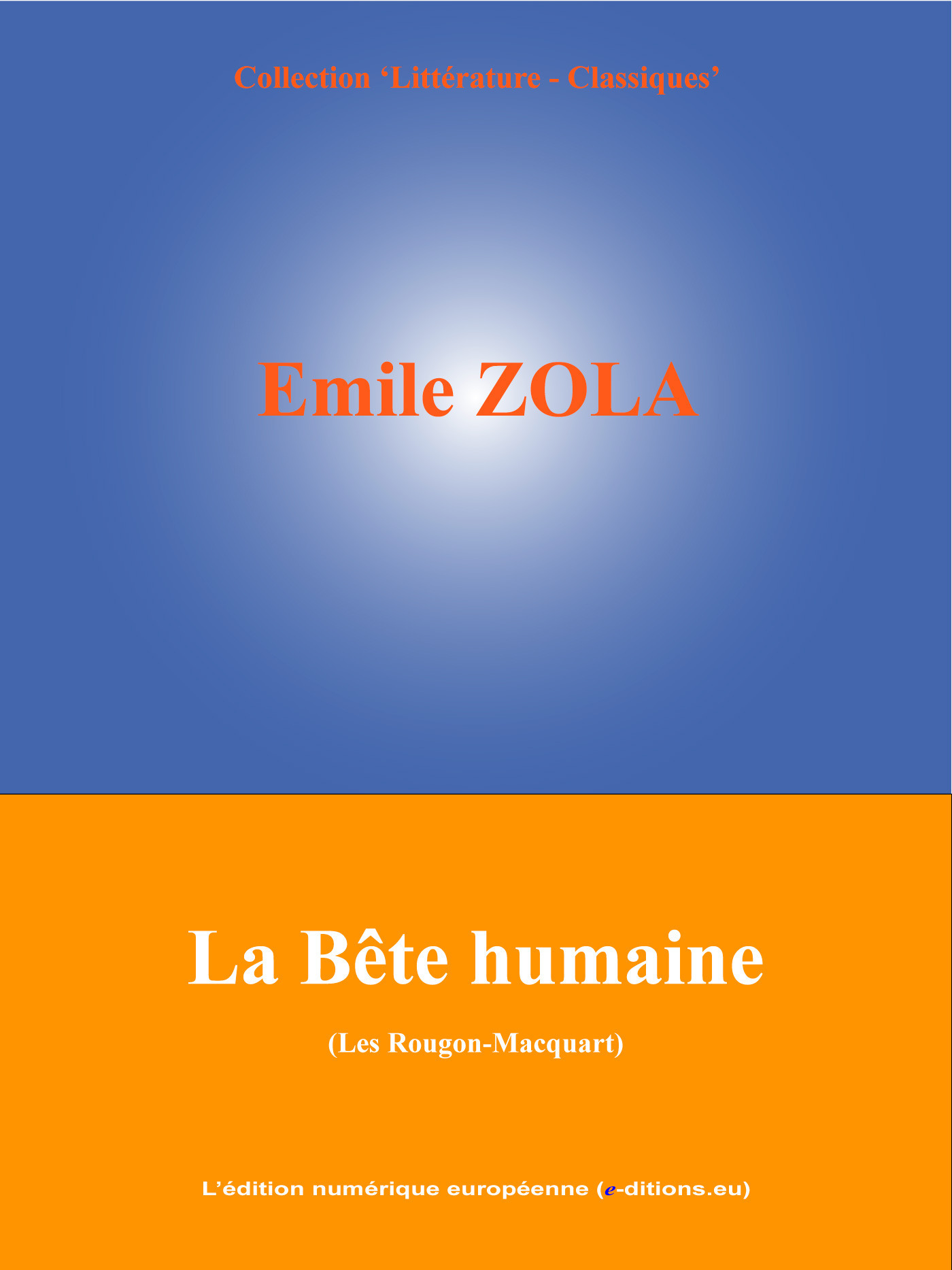 ebook cover of La Bête humaine, by Emile Zola