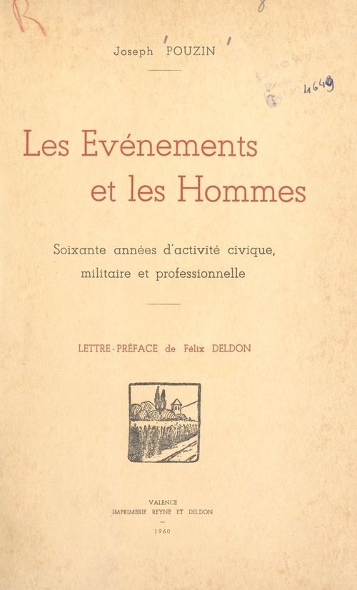 Couverture ebook de Les événements et les hommes, de Joseph Pouzin