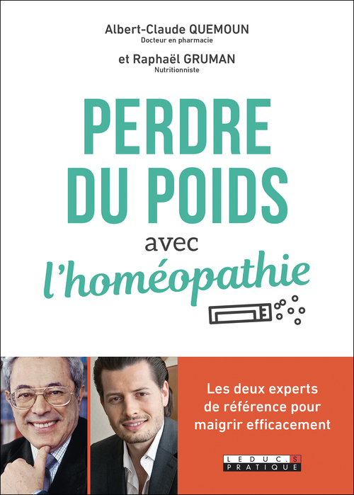 Couverture ebook de Perdre du poids avec l'homéopathie, de Raphaël Gruman, Albert-Claude Quemoun