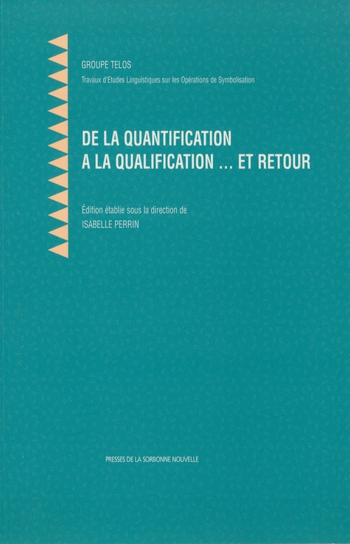 ebook cover of De la quantification à la qualification... et retour, by