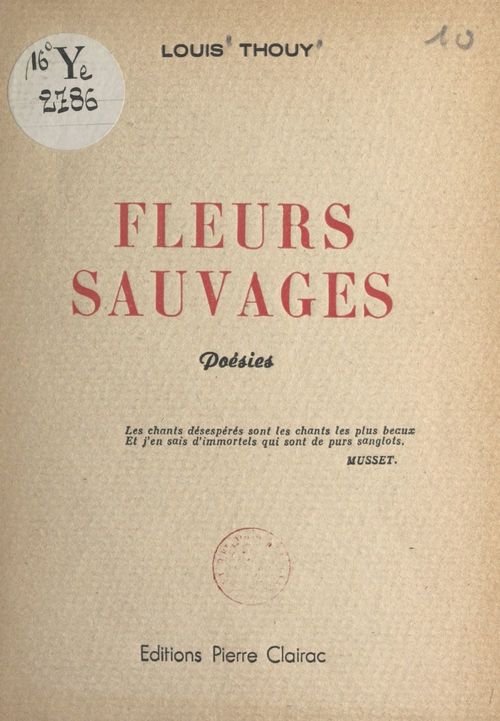 Couverture ebook de Fleurs sauvages, de Louis Thouy