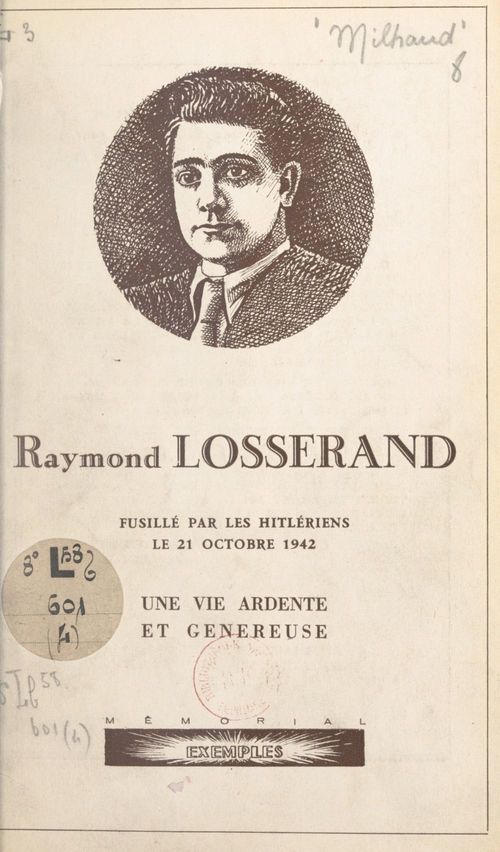 Couverture ebook de Raymond Losserand, de Gerard Milhaud