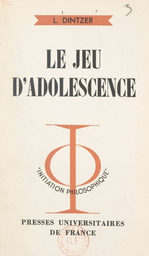 ebook cover of Le jeu d'adolescence, by Lucien Dintzer