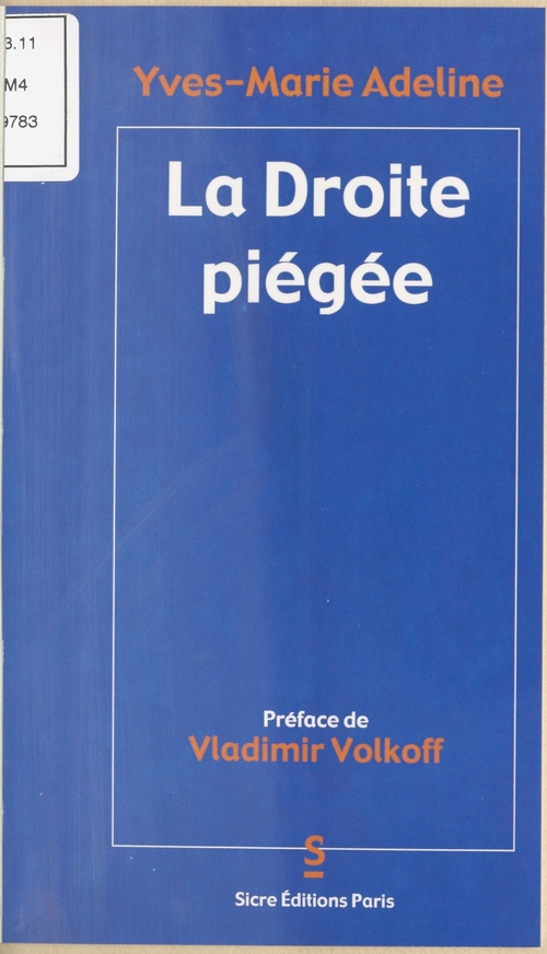 ebook cover of La Droite piégée, by Yves-Marie Adeline