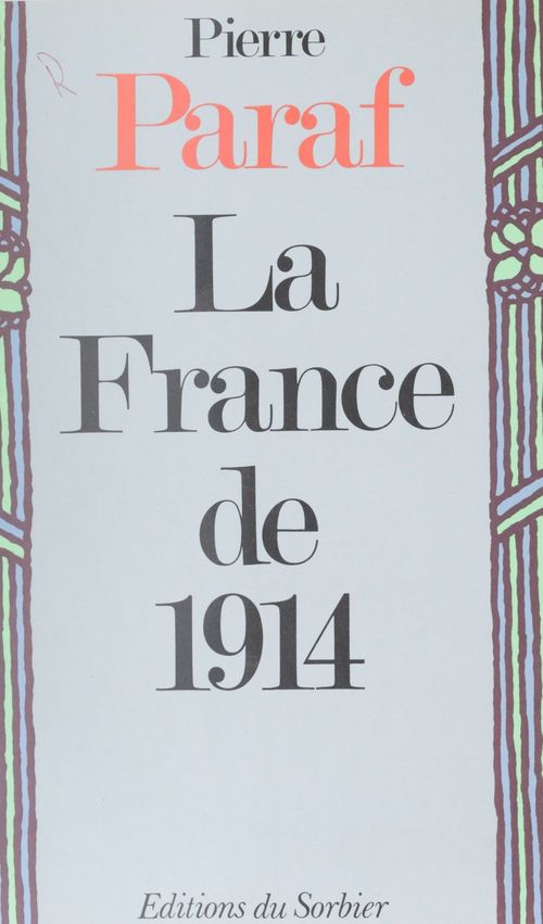 ebook cover of La France de 1914, by Pierre Paraf